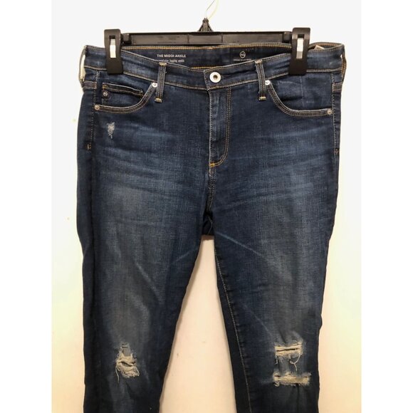 AG Adriano Goldschmied The Middi Ankle Mid Rise Legging ankle Jean 28R Waist 30" - Picture 1 of 3